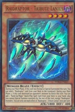 Raidraptor - Tribute Lanius (WIRA-EN021) - Wing Raiders 1st Edition - Premium Yugioh Single from Konami - Just $1.95! Shop now at Game Crave Tournament Store