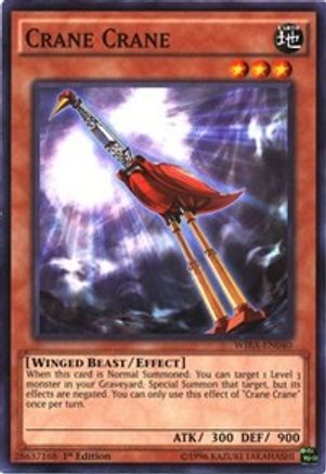 Crane Crane (WIRA-EN040) - Wing Raiders 1st Edition - Premium Yugioh Single from Konami - Just $0.25! Shop now at Game Crave Tournament Store