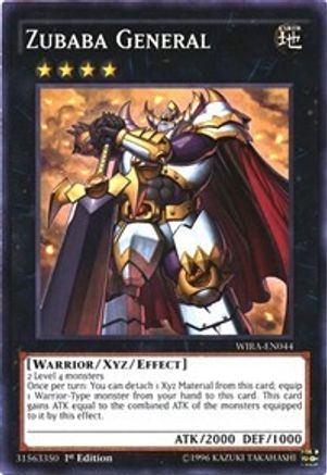 Zubaba General (WIRA-EN044) - Wing Raiders 1st Edition - Premium Yugioh Single from Konami - Just $0.26! Shop now at Game Crave Tournament Store