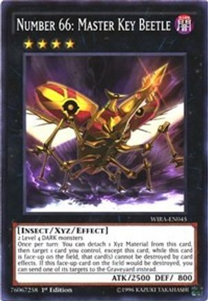Number 66: Master Key Beetle (WIRA-EN045) - Wing Raiders 1st Edition - Premium Yugioh Single from Konami - Just $0.25! Shop now at Game Crave Tournament Store
