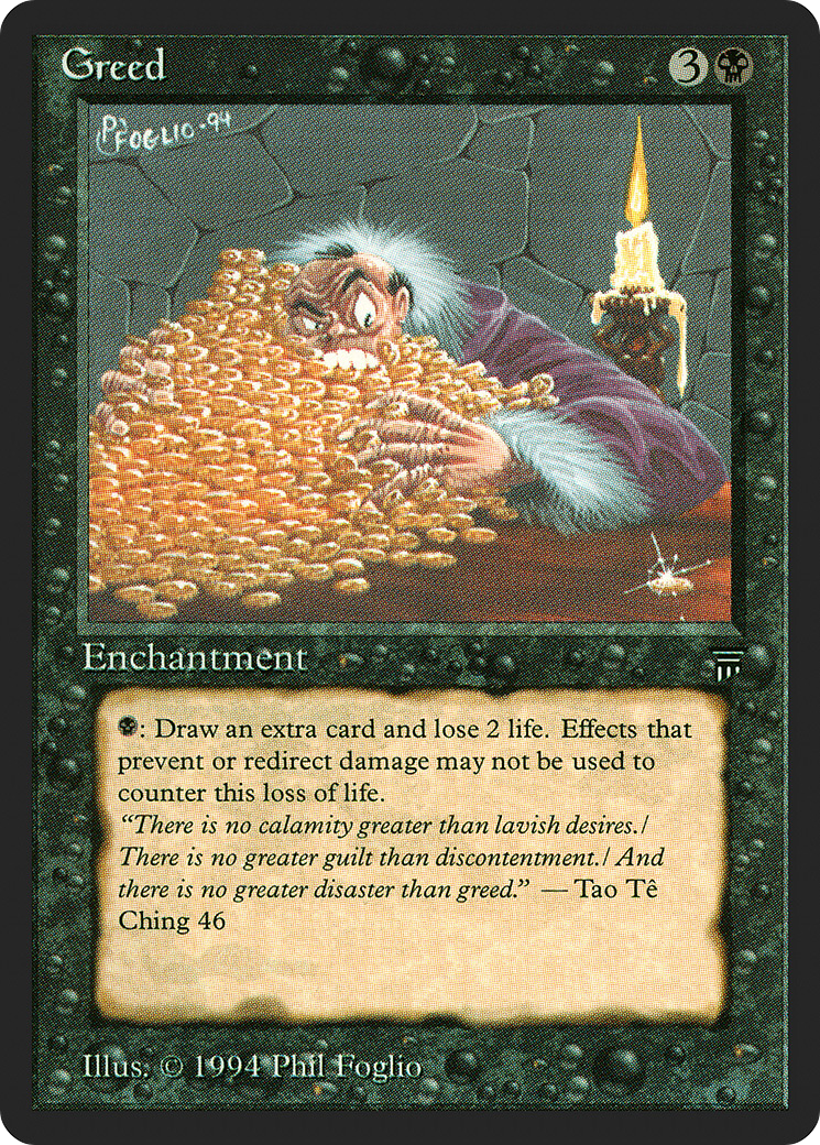 Greed (LEG-101) - Legends - Premium MTG Single from Wizards of the Coast - Just $13.75! Shop now at Game Crave Tournament Store
