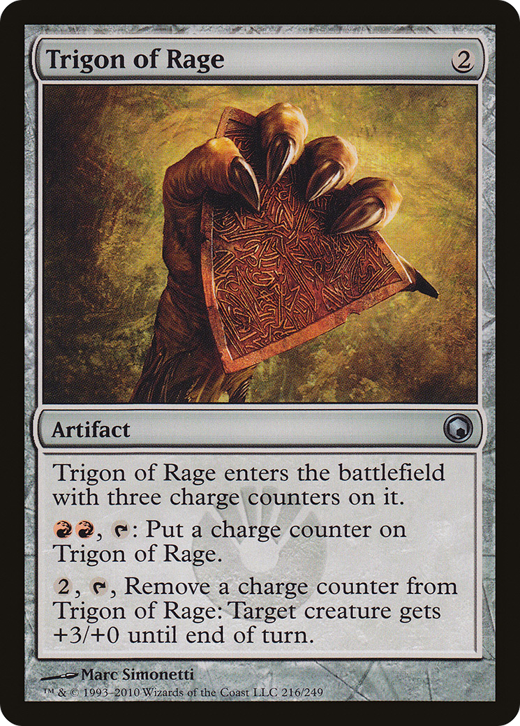 Trigon of Rage (SOM-216) - Scars of Mirrodin - Premium MTG Single from Wizards of the Coast - Just $0.08! Shop now at Game Crave Tournament Store