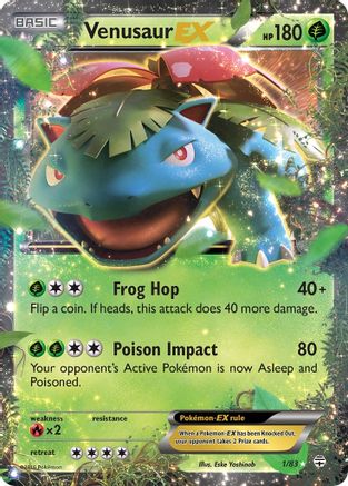 Venusaur-EX 1/83 - Generations Holofoil - Premium Pokemon Single from Nintendo - Just $2.88! Shop now at Game Crave Tournament Store