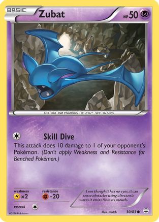 Zubat 30/83 - Generations Reverse Holofoil - Premium Pokemon Single from Nintendo - Just $0.43! Shop now at Game Crave Tournament Store