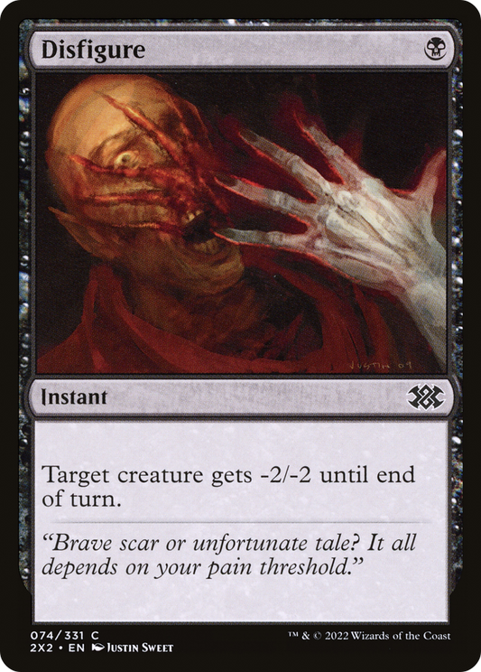 Disfigure (2X2-074) - Double Masters 2022 - Premium MTG Single from Wizards of the Coast - Just $0.08! Shop now at Game Crave Tournament Store
