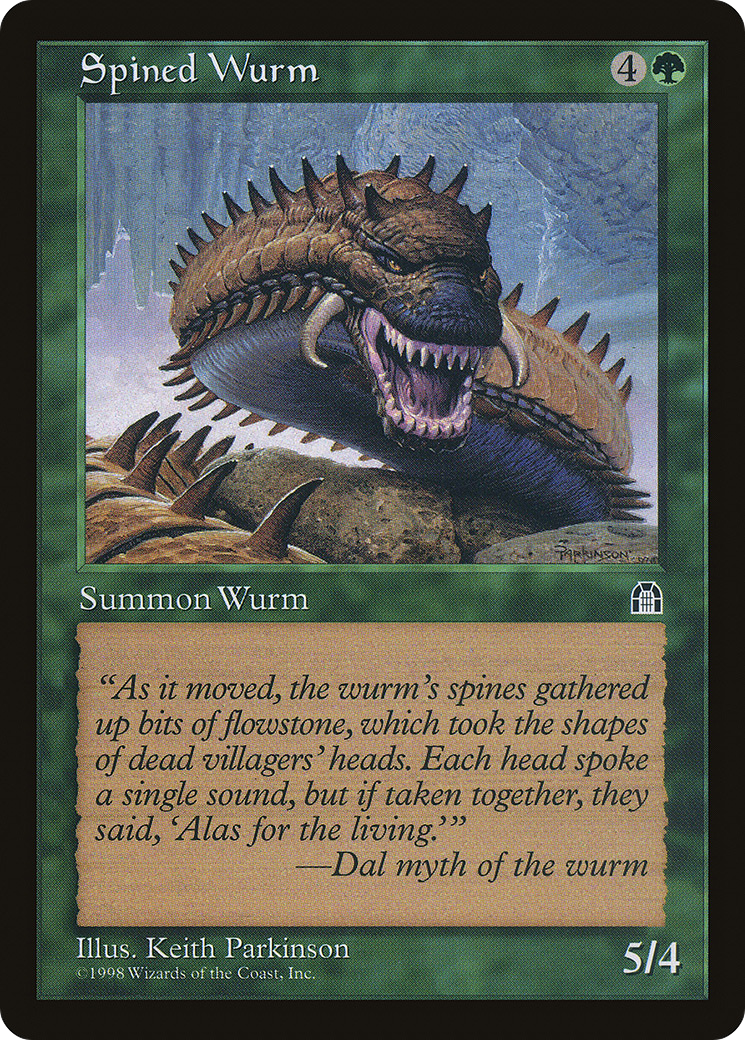 Spined Wurm (STH-121) - Stronghold - Premium MTG Single from Wizards of the Coast - Just $0.25! Shop now at Game Crave Tournament Store