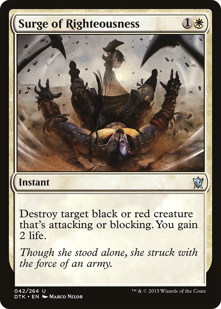 Surge of Righteousness (DTK-042) - Dragons of Tarkir - Premium MTG Single from Wizards of the Coast - Just $0.25! Shop now at Game Crave Tournament Store