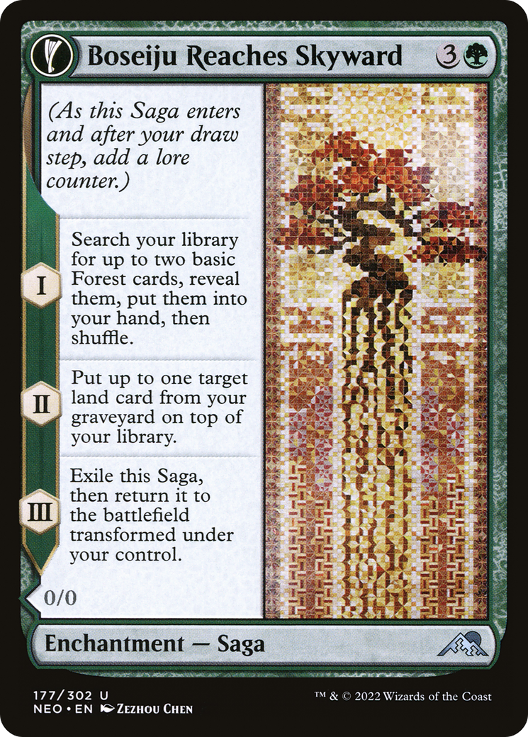 Boseiju Reaches Skyward // Branch of Boseiju (NEO-177) - Kamigawa: Neon Dynasty: (fandfc) Foil - Premium MTG Single from Wizards of the Coast - Just $0.08! Shop now at Game Crave Tournament Store