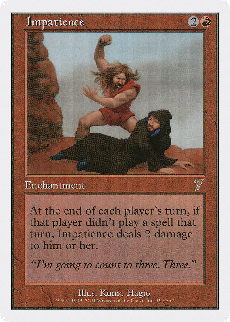 Impatience (7ED-197) - Seventh Edition - Premium MTG Single from Wizards of the Coast - Just $0.26! Shop now at Game Crave Tournament Store