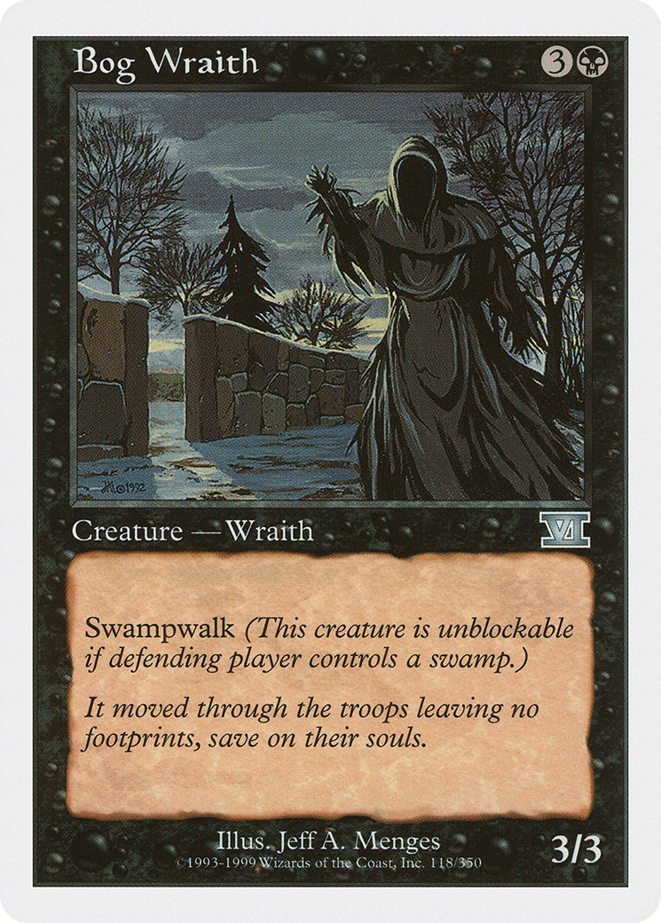 Bog Wraith (6ED-118) - Classic Sixth Edition - Premium MTG Single from Wizards of the Coast - Just $0.25! Shop now at Game Crave Tournament Store