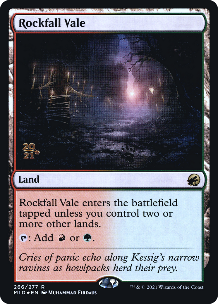 Rockfall Vale (PMID-266S) - Innistrad: Midnight Hunt Promos Foil - Premium MTG Single from Wizards of the Coast - Just $0.77! Shop now at Game Crave Tournament Store