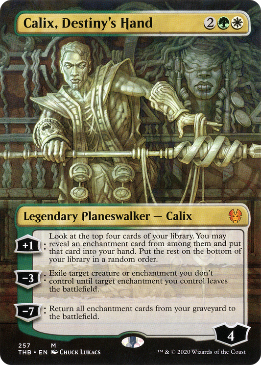 Calix, Destiny's Hand (THB-257) - Theros Beyond Death (Borderless) - Premium MTG Single from Wizards of the Coast - Just $1.11! Shop now at Game Crave Tournament Store
