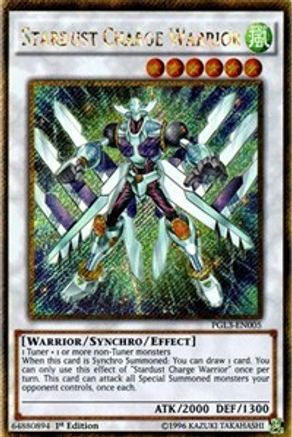 Stardust Charge Warrior (PGL3-EN005) - Premium Gold: Infinite Gold 1st Edition - Premium Yugioh Single from Konami - Just $1.86! Shop now at Game Crave Tournament Store