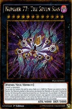 Number 77: The Seven Sins (PGL3-EN011) - Premium Gold: Infinite Gold 1st Edition - Premium Yugioh Single from Konami - Just $0.90! Shop now at Game Crave Tournament Store