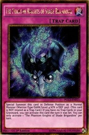 The Phantom Knights of Shade Brigandine (PGL3-EN015) - Premium Gold: Infinite Gold 1st Edition - Premium Yugioh Single from Konami - Just $0.94! Shop now at Game Crave Tournament Store