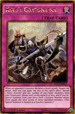 King's Consonance (PGL3-EN019) - Premium Gold: Infinite Gold 1st Edition - Premium Yugioh Single from Konami - Just $0.09! Shop now at Game Crave Tournament Store