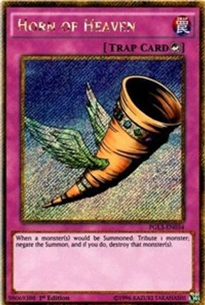 Horn of Heaven (PGL3-EN034) - Premium Gold: Infinite Gold 1st Edition - Premium Yugioh Single from Konami - Just $0.11! Shop now at Game Crave Tournament Store