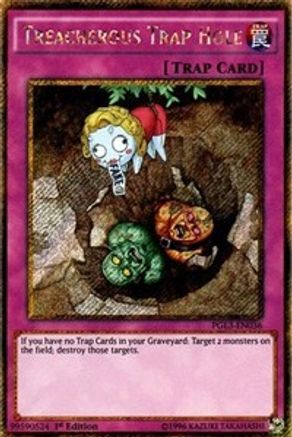 Treacherous Trap Hole (PGL3-EN036) - Premium Gold: Infinite Gold 1st Edition - Premium Yugioh Single from Konami - Just $0.38! Shop now at Game Crave Tournament Store
