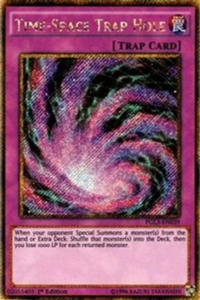 Time-Space Trap Hole (PGL3-EN039) - Premium Gold: Infinite Gold 1st Edition - Premium Yugioh Single from Konami - Just $0.55! Shop now at Game Crave Tournament Store
