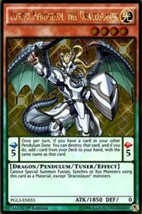 Luster Pendulum, the Dracoslayer (PGL3-EN055) - Premium Gold: Infinite Gold 1st Edition - Premium Yugioh Single from Konami - Just $0.38! Shop now at Game Crave Tournament Store