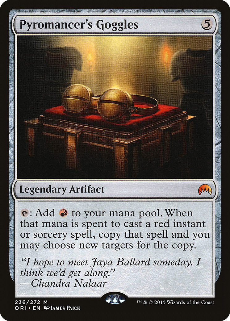 Pyromancer's Goggles (ORI-236) - Magic Origins Foil - Premium MTG Single from Wizards of the Coast - Just $6.68! Shop now at Game Crave Tournament Store