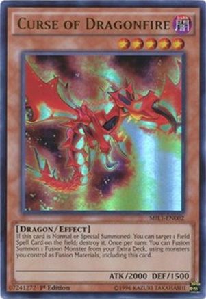 Curse of Dragonfire (MIL1-EN002) - Millennium Pack 1st Edition - Premium Yugioh Single from Konami - Just $1! Shop now at Game Crave Tournament Store