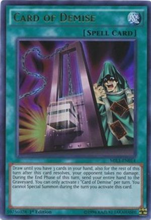 Card of Demise (MIL1-EN014) - Millennium Pack 1st Edition - Premium Yugioh Single from Konami - Just $1.84! Shop now at Game Crave Tournament Store