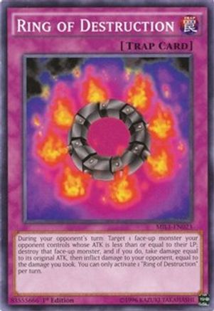Ring of Destruction (MIL1-EN023) - Millennium Pack 1st Edition - Premium Yugioh Single from Konami - Just $0.31! Shop now at Game Crave Tournament Store