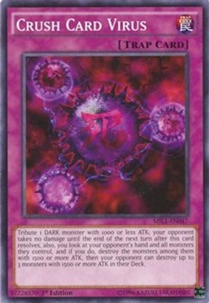 Crush Card Virus (MIL1-EN047) - Millennium Pack 1st Edition - Premium Yugioh Single from Konami - Just $0.26! Shop now at Game Crave Tournament Store