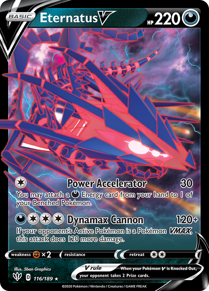 Eternatus V 116/189 - Darkness Ablaze Holofoil - Premium Pokemon Single from Nintendo - Just $0.76! Shop now at Game Crave Tournament Store