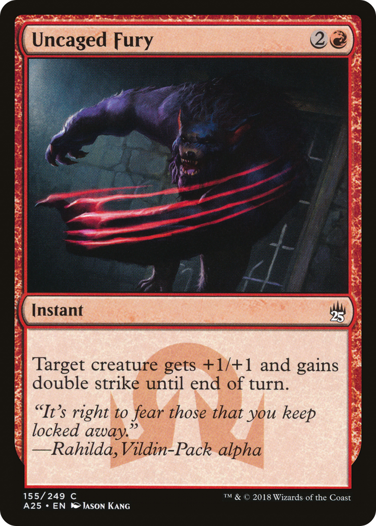 Uncaged Fury (A25-155) - Masters 25 Foil - Premium MTG Single from Wizards of the Coast - Just $0.08! Shop now at Game Crave Tournament Store