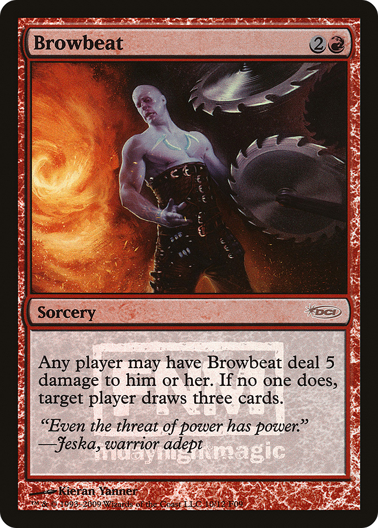Browbeat (F09-010) - Friday Night Magic 2009 Foil - Premium MTG Single from Wizards of the Coast - Just $0.41! Shop now at Game Crave Tournament Store