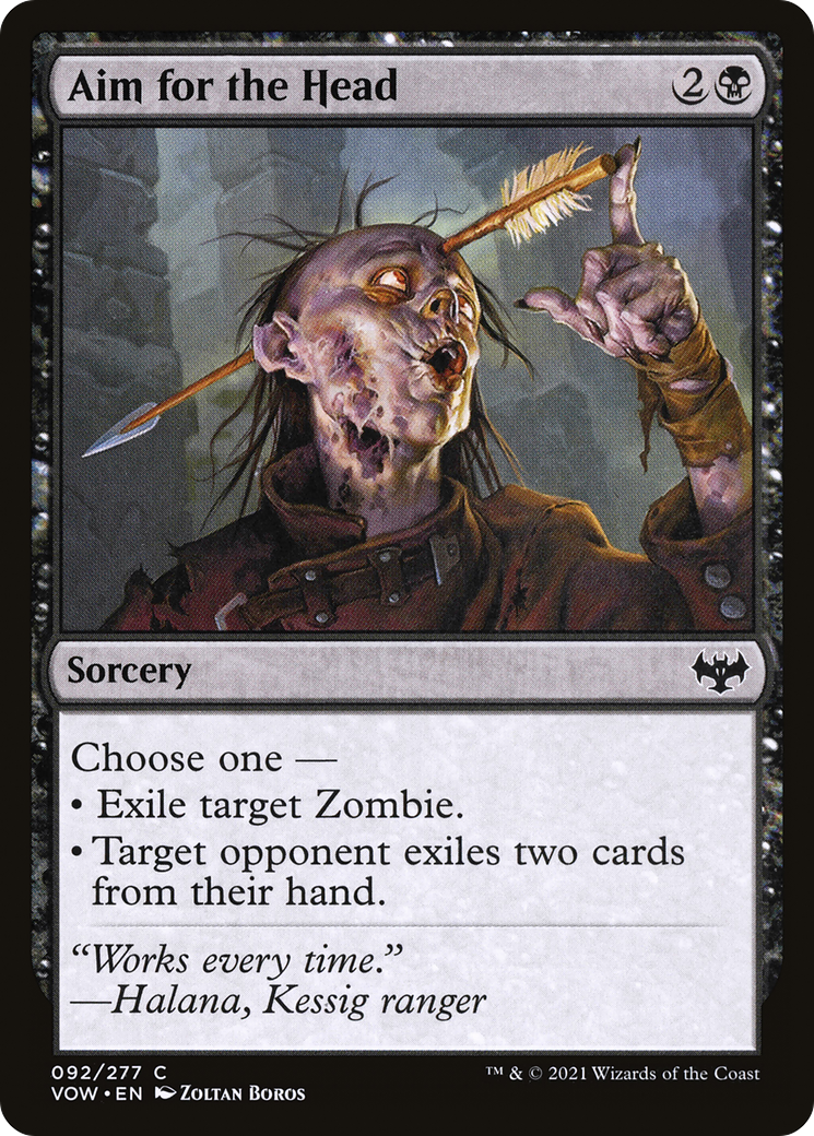 Aim for the Head (VOW-092) - Innistrad: Crimson Vow - Premium MTG Single from Wizards of the Coast - Just $0.03! Shop now at Game Crave Tournament Store