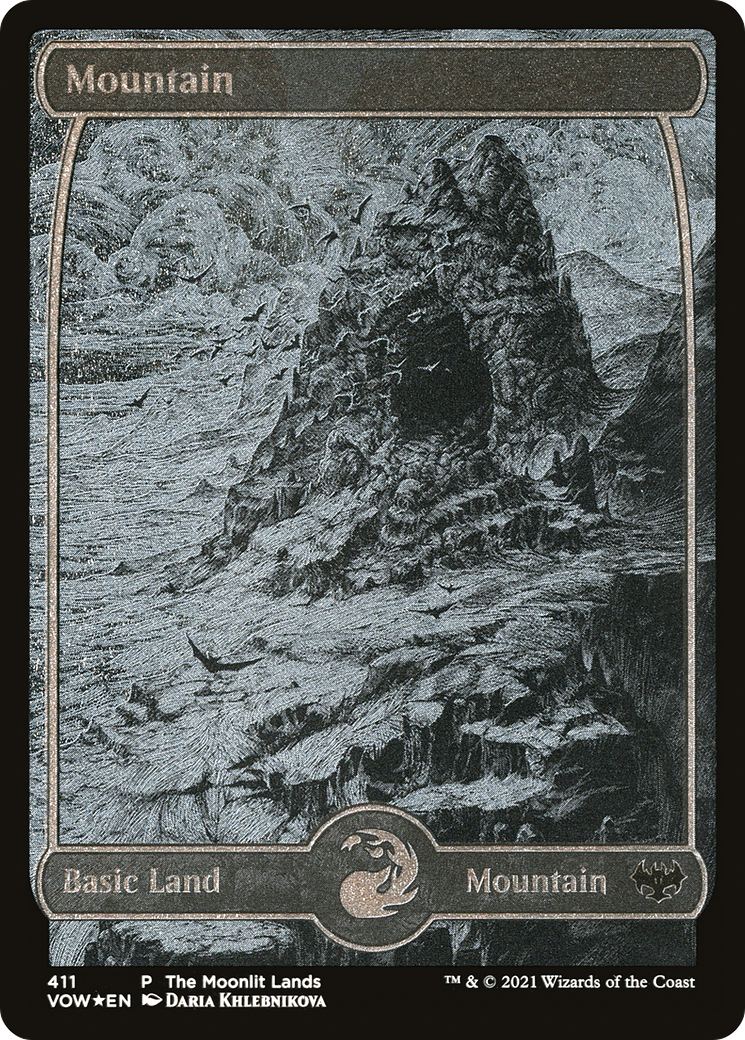 Mountain (VOW-411) - Innistrad: Crimson Vow Etched Foil - Premium MTG Single from Wizards of the Coast - Just $2.42! Shop now at Game Crave Tournament Store