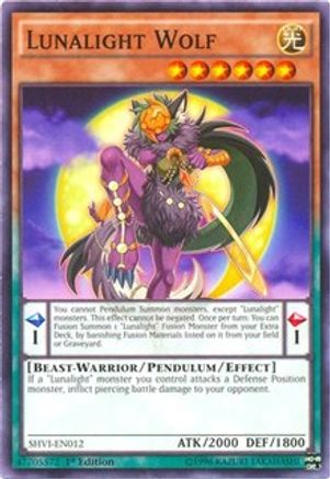 Lunalight Wolf (SHVI-EN012) - Shining Victories 1st Edition - Premium Yugioh Single from Konami - Just $0.50! Shop now at Game Crave Tournament Store