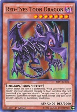 Red-Eyes Toon Dragon (SHVI-EN036) - Shining Victories 1st Edition - Premium Yugioh Single from Konami - Just $4.46! Shop now at Game Crave Tournament Store