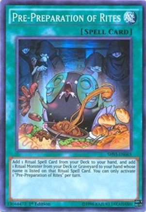 Pre-Preparation of Rites (SHVI-EN065) - Shining Victories Unlimited - Premium Yugioh Single from Konami - Just $0.30! Shop now at Game Crave Tournament Store