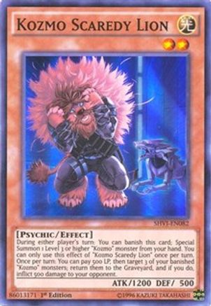 Kozmo Scaredy Lion (SHVI-EN082) - Shining Victories 1st Edition - Premium Yugioh Single from Konami - Just $0.25! Shop now at Game Crave Tournament Store