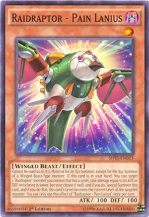 Raidraptor - Pain Lanius (SHVI-EN015) - Shining Victories 1st Edition - Premium Yugioh Single from Konami - Just $0.08! Shop now at Game Crave Tournament Store