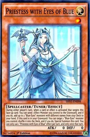 Priestess with Eyes of Blue (SHVI-EN098) - Shining Victories 1st Edition - Premium Yugioh Single from Konami - Just $0.25! Shop now at Game Crave Tournament Store