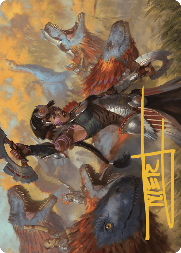 Huatli, Poet of Unity // Huatli, Poet of Unity (ALCI-027) - The Lost Caverns of Ixalan Art Series (Borderless) Foil - Premium MTG Single from Wizards of the Coast - Just $0! Shop now at Game Crave Tournament Store