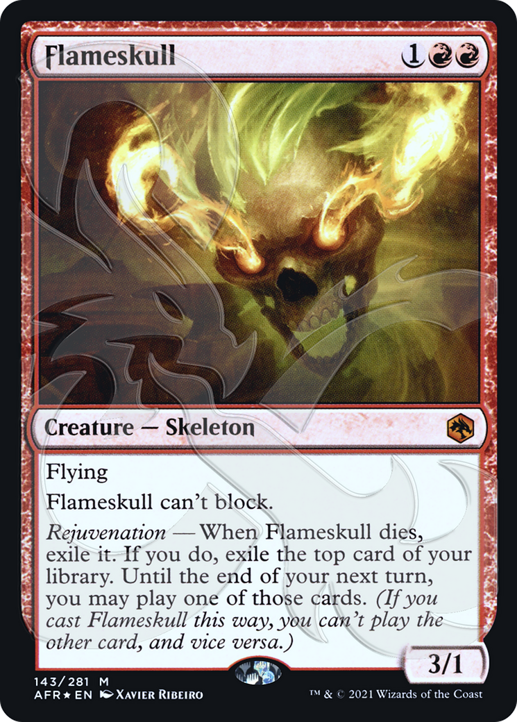 Flameskull (PAFR-143A) - Adventures in the Forgotten Realms Promos Foil - Premium MTG Single from Wizards of the Coast - Just $1.66! Shop now at Game Crave Tournament Store