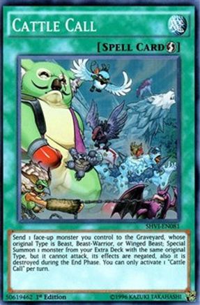 Cattle Call (SHVI-EN081) - Shining Victories 1st Edition - Premium Yugioh Single from Konami - Just $0.25! Shop now at Game Crave Tournament Store