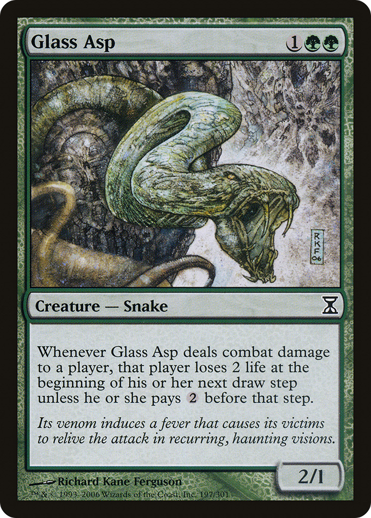 Glass Asp (TSP-197) - Time Spiral Foil - Premium MTG Single from Wizards of the Coast - Just $0.37! Shop now at Game Crave Tournament Store
