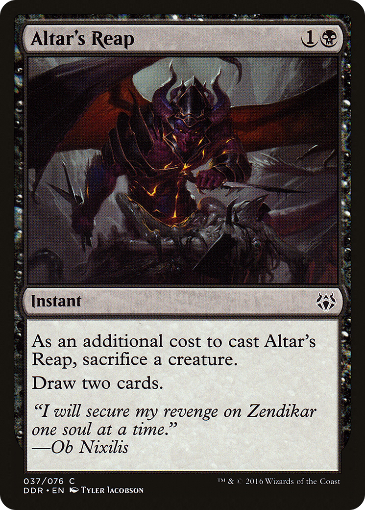 Altar's Reap (DDR-037) - Duel Decks: Nissa vs. Ob Nixilis - Premium MTG Single from Wizards of the Coast - Just $0.25! Shop now at Game Crave Tournament Store