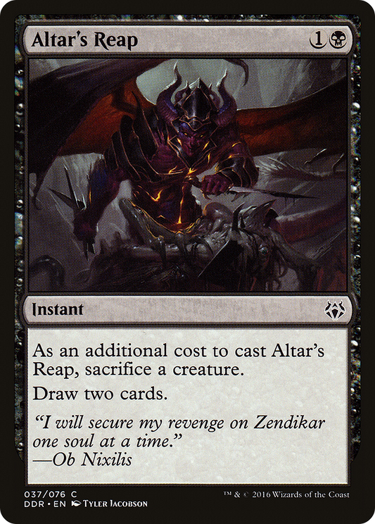 Altar's Reap (DDR-037) - Duel Decks: Nissa vs. Ob Nixilis - Premium MTG Single from Wizards of the Coast - Just $0.25! Shop now at Game Crave Tournament Store