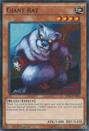 Giant Rat (YS16-EN020) - Starter Deck: Yuya 1st Edition - Premium Yugioh Single from Konami - Just $0.25! Shop now at Game Crave Tournament Store