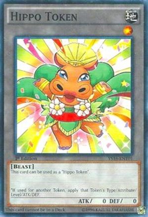 Token: Hippo (Orange) (YS16-ENT01) - Starter Deck: Yuya 1st Edition - Premium Yugioh Single from Konami - Just $0.26! Shop now at Game Crave Tournament Store