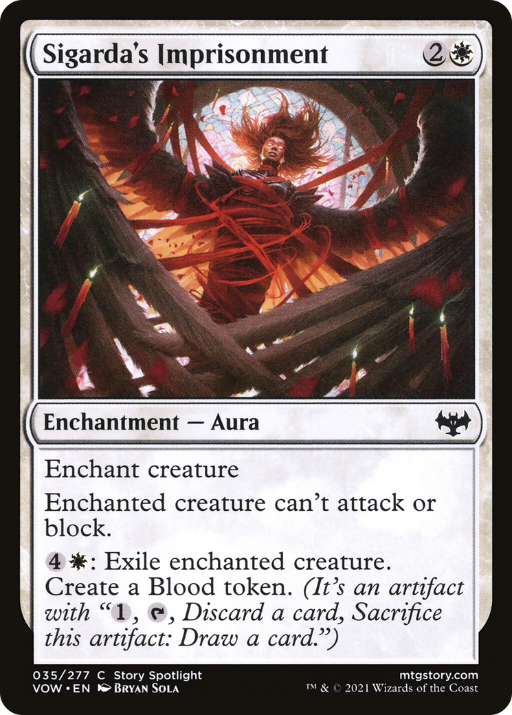 Sigarda's Imprisonment (VOW-035) - Innistrad: Crimson Vow Foil - Premium MTG Single from Wizards of the Coast - Just $0.08! Shop now at Game Crave Tournament Store