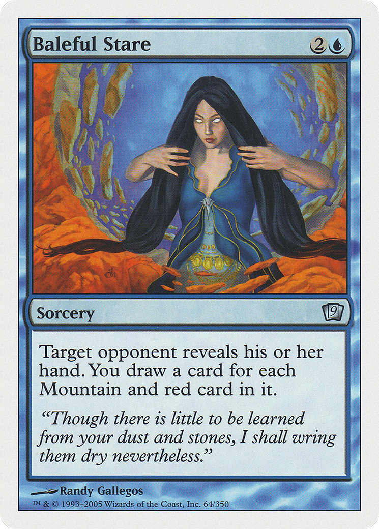 Baleful Stare (9ED-064) - Ninth Edition - Premium MTG Single from Wizards of the Coast - Just $0.25! Shop now at Game Crave Tournament Store